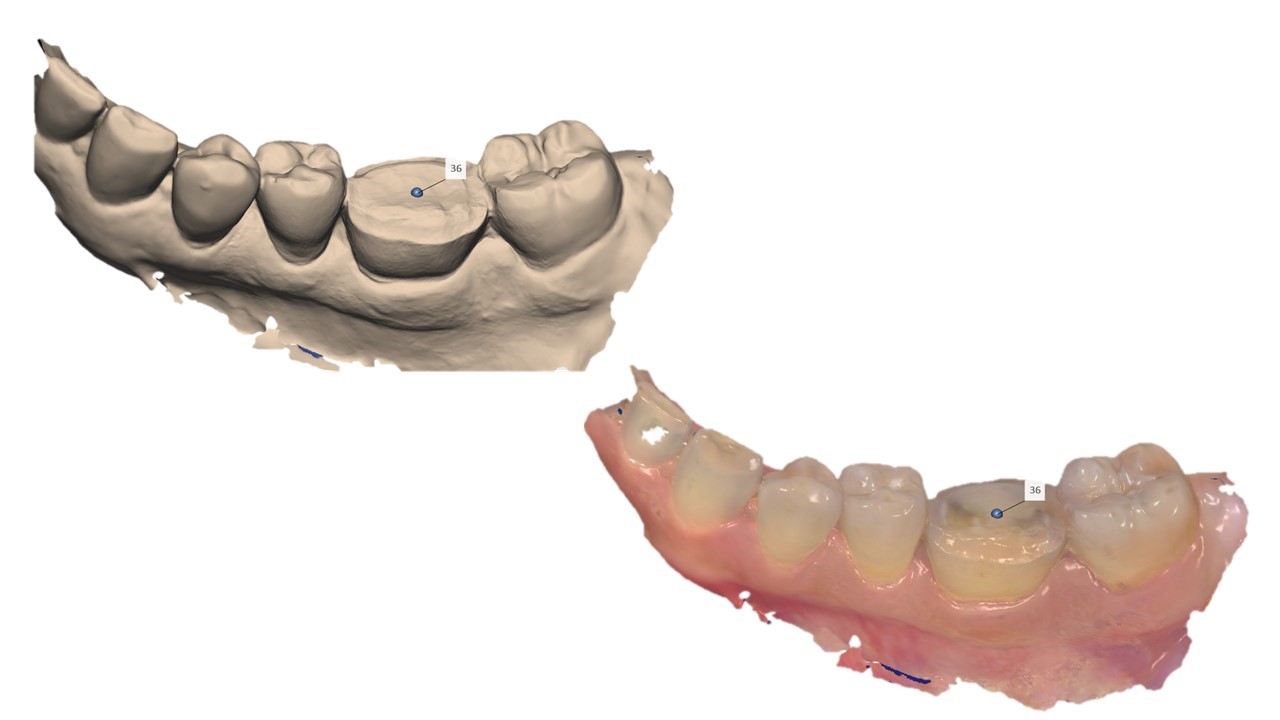 empreinte noir et blanc et couleur